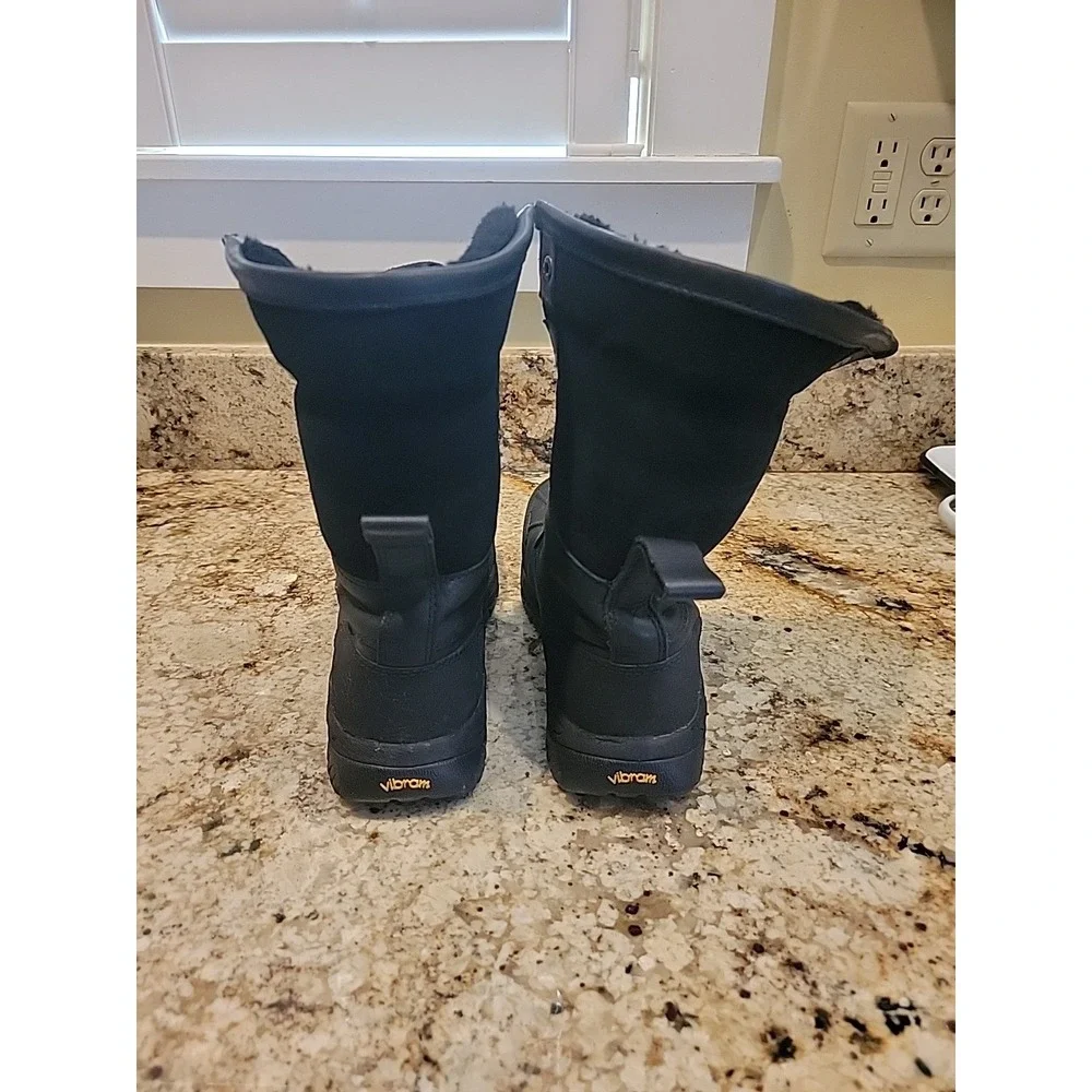 UGG Men's Black Waterproof Lined Leather Winter Snow Boots Lace Up Size 8